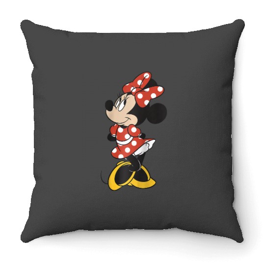 Disney Mickey And Friends Minnie Mouse Traditional Portrait Raglan Baseball Tee Throw Pillows