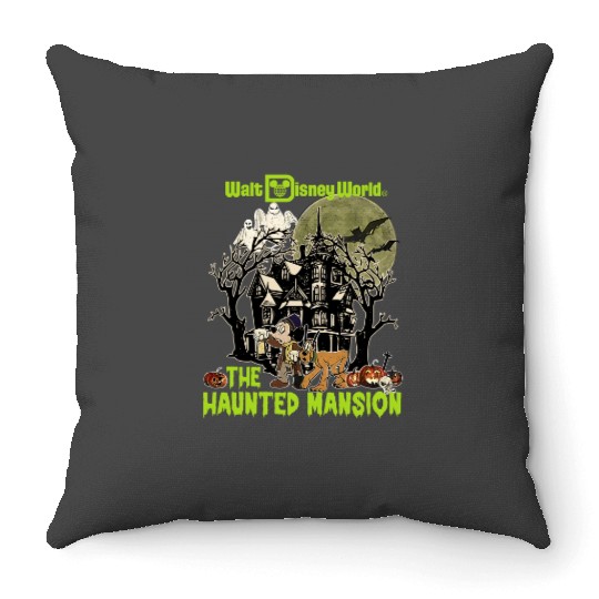 Vintage Disney Haunted Mansion Throw Pillows, The Haunted Mansion Map Throw Pillows