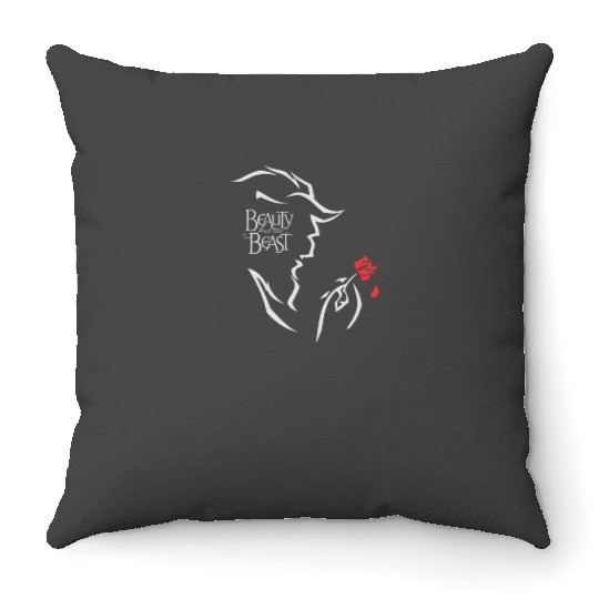 Disneys Beauty And The Beast Fitted Throw Pillows