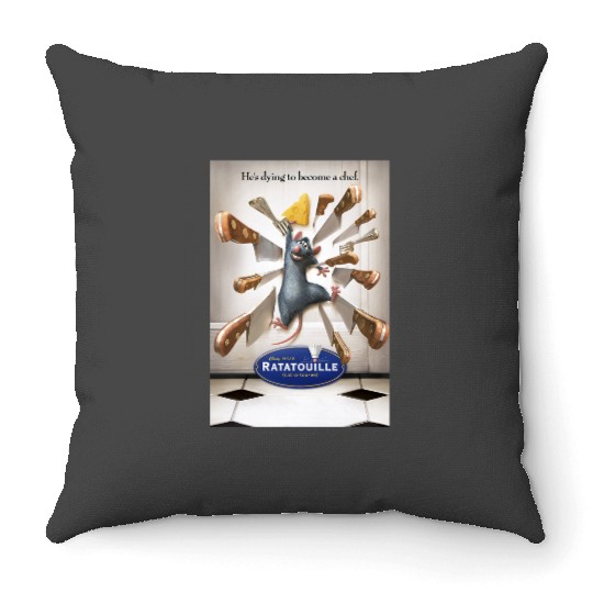 Disney Pixarss Ratatouille Hes Dying To Become A Chef Throw Pillows