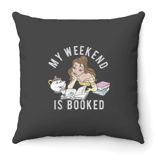 Disney Beauty And The Beast Belle My Weekend Is Booked Sweatshirt Throw Pillows