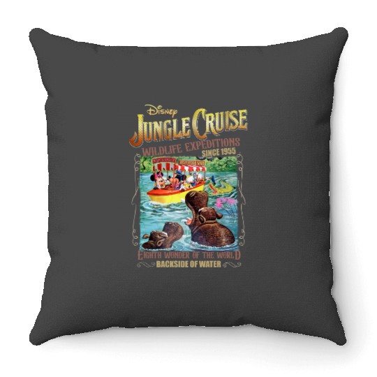 Vintage Disney Jungle Cruise Ride Throw Pillows, Disney Cruise Throw Pillows, Jungle Cruise Throw Pillows, Mickey and Friends