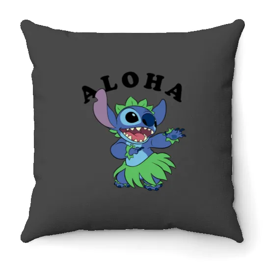 Disney Lilo Stitch Aloha Hula Dancing Stitch Throw Pillows