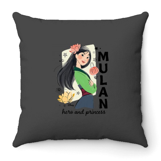 Disney Princess Mulan Hero And Princess Throw Pillows
