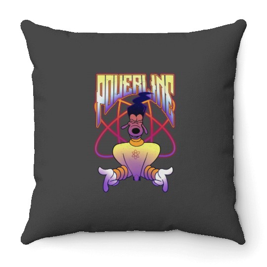 Disney A Goofy Movie Powerline Logo Portrait Sweatshirt Throw Pillows