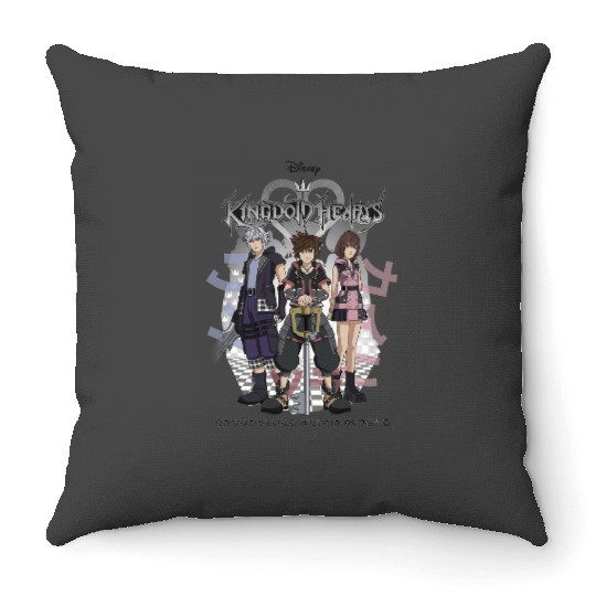 Disney Kingdom Hearts 3 Sora Riku Kairi Kanji Throw Pillows