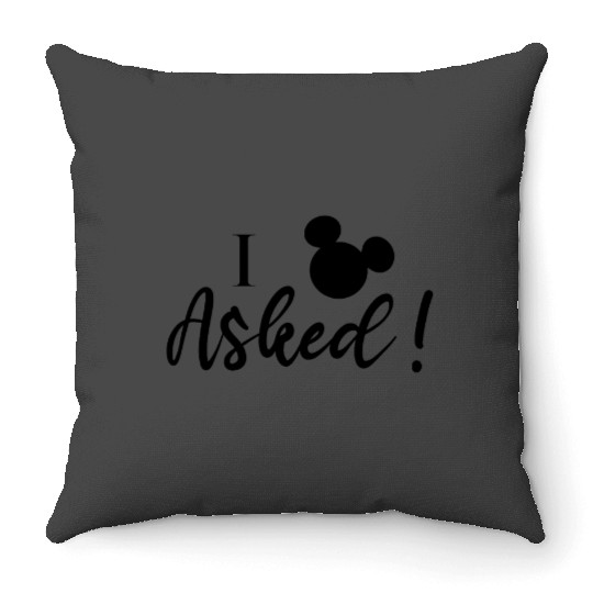 Disney Mickey Friends Wedding Mickey I Asked Throw Pillows