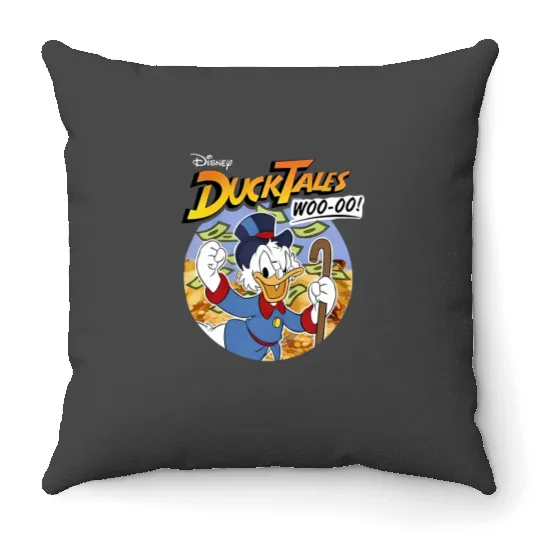 Vintage Disney Ducktales Group Panels Retro Ducktales Throw Pillows