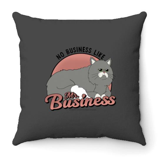 Bobs Burgers No Business Like Mr. Business Throw Pillows