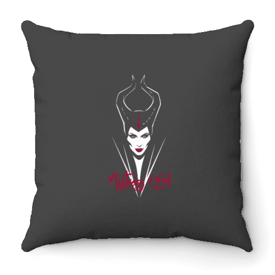 Disney Maleficent Mistressss Of Evil Dark Portrait Throw Pillows