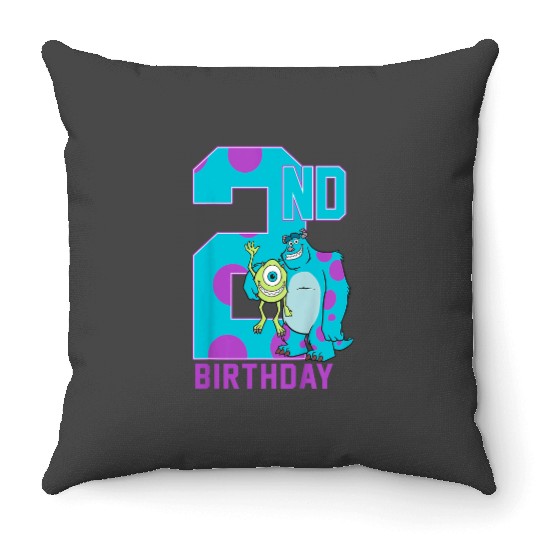 Kids Disney Pixarss Monsters University Mike Sully 2nd Birthday Throw Pillows