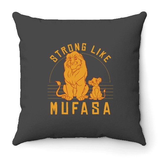 Disney Lion King Simba Strong Like Mufasa Graphic Throw Pillows
