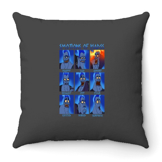 Disney Herculesss Hades Emotions Graphic Throw Pillows