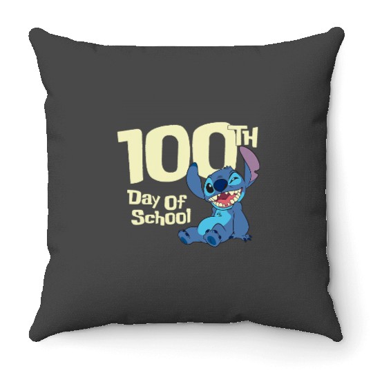 Disney Lilo Stitch 100th Day Of School Wink Throw Pillows