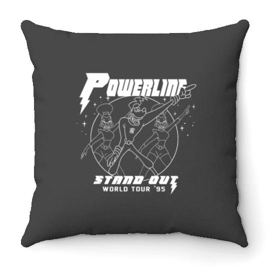 Disney A Goofy Movie Powerline World Tour Outline Tank Top Throw Pillows