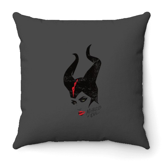 Disney Maleficent Mistressss Of Evil Stylized Portrait Throw Pillows