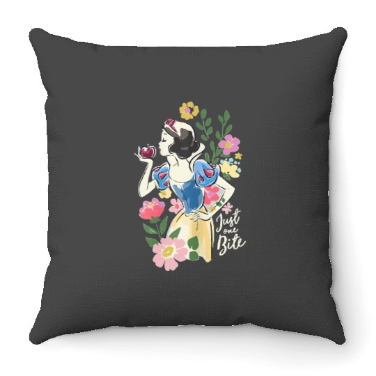 Retro Disney Snow White And The Seven Dwarfs Floral Throw Pillows,