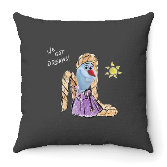 Disney Olaf Presents Tangled Rapunzel We Got Dreams Tank Top Throw Pillows
