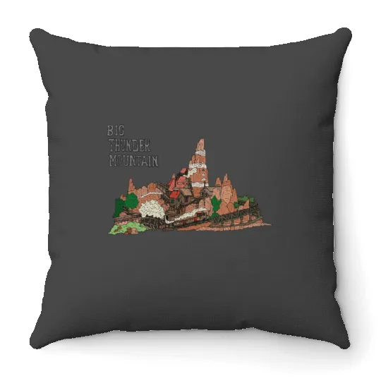 Disneyland Paris Big Thunder Mountain Throw Pillows