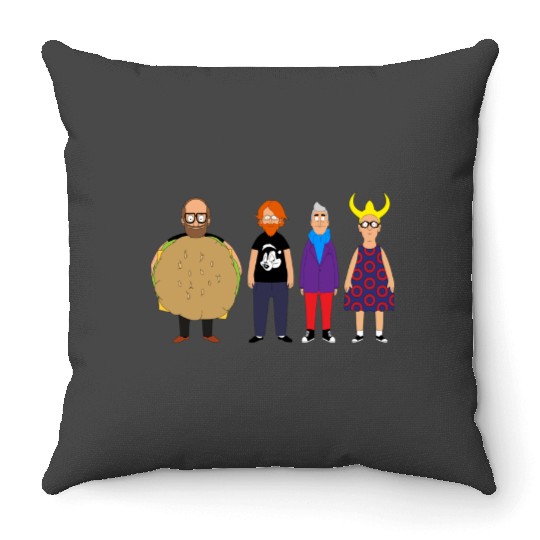 Bobs Burgers Phish by Custeez Throw Pillows