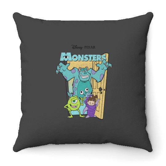 Disney Pixarss Monsters Inc. Mike Sully Boo Group Sweatshirt Throw Pillows
