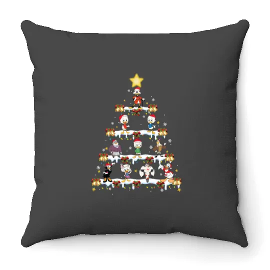 Disney DuckTales Christmas Tree and Lights Throw Pillows
