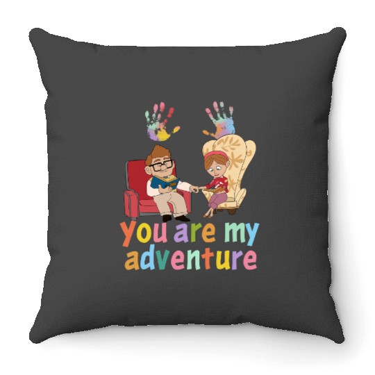 Disney Movie You Are My Adventure Throw Pillows, Disney Couple Carl and Ellie Throw Pillows