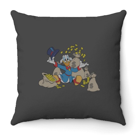 Disney Ducktales Scrooge McDuck Coins Throw Pillows