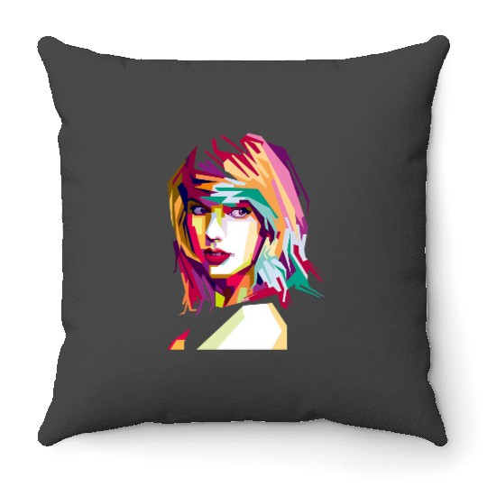 Discover Taylor Music Throw Pillows, Swift WPAP Style, Taylor Vintage Graphic Throw Pillows