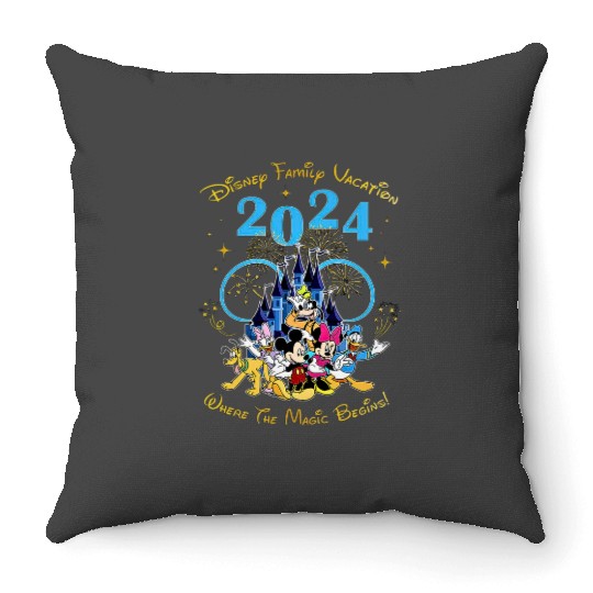 Disney Family Vacation 2024, Disney Throw Pillows