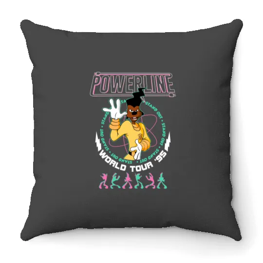 Disney Powerline Goofy Movie Throw Pillows, Disney Goofy Movie Powerline