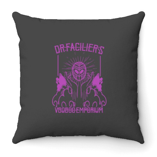 Dr. Faciliers Voodoo Emporium The Princess and the Frog Disney Villains Relaxed Fit Throw Pillows