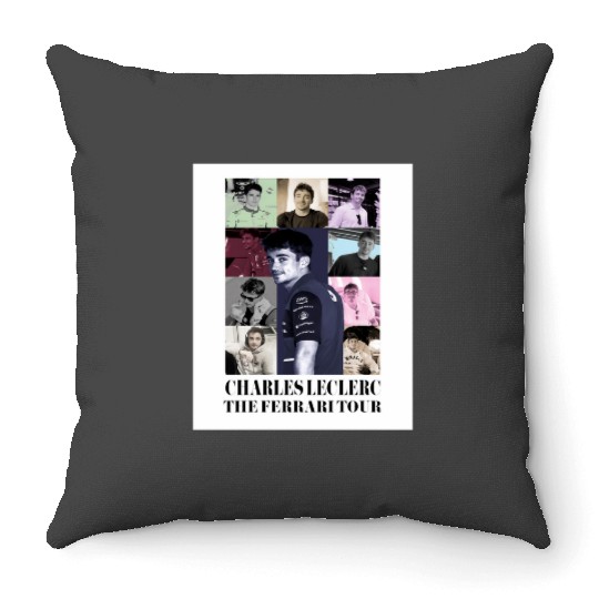 Charles leclerc eras tour Throw Pillows