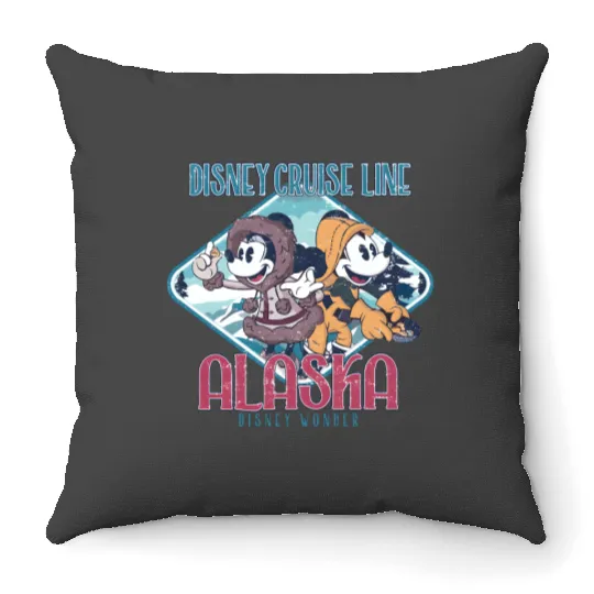 Disney Alaska Cruise Line Throw Pillows, Disney Family Trip Throw Pillows, Disney Alaska Cruise Throw Pillows