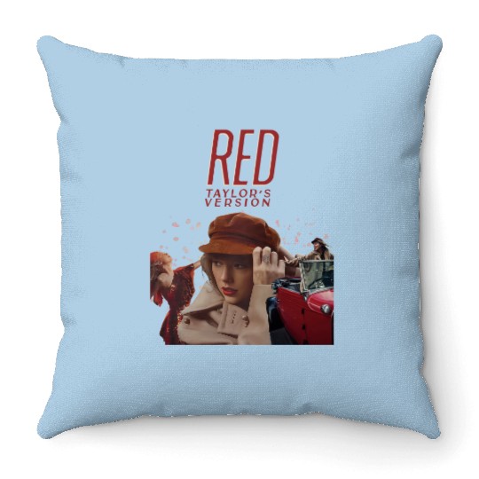 Discover RED Album Taylor version Throw Pillows
