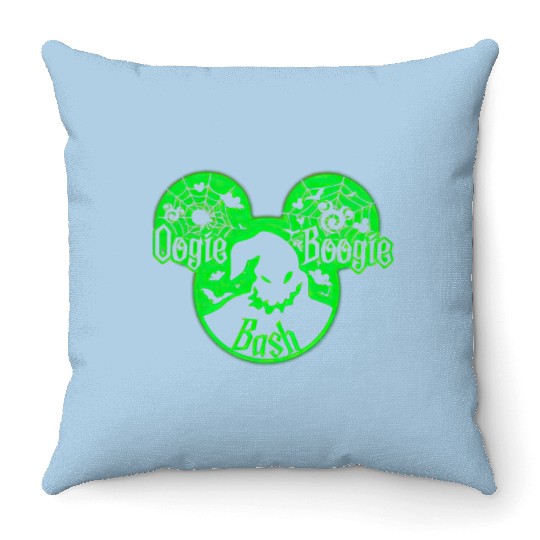 Disney Oogie Boogie Bash Throw Pillows, Disney Halloween Throw Pillows, Oogie Boogie Man Throw Pillows, Nightmare Before Christmas Throw Pillows