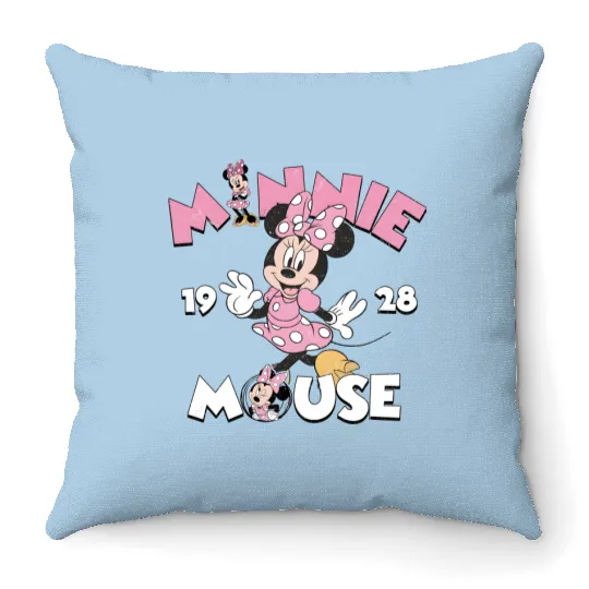 Vintage Minnie Mouse Throw Pillows, Disney Throw Pillows, Disneyland Throw Pillows, Vintage Disney Throw Pillows