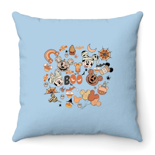 Disney Spooky Season Throw Pillows, Vintage Disney Halloween Throw Pillows