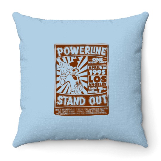 Disney A Goofy Movie Powerline World Tour '95 Throw Pillows