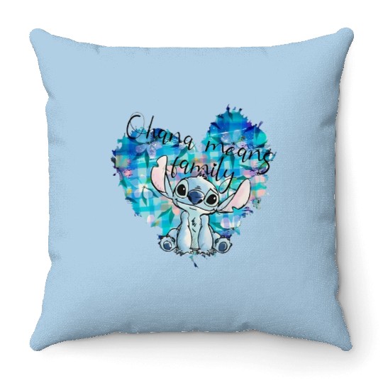 Disney Stitch Throw Pillows,Ohana Means Family Throw Pillows, Disney Vacation Throw Pillows