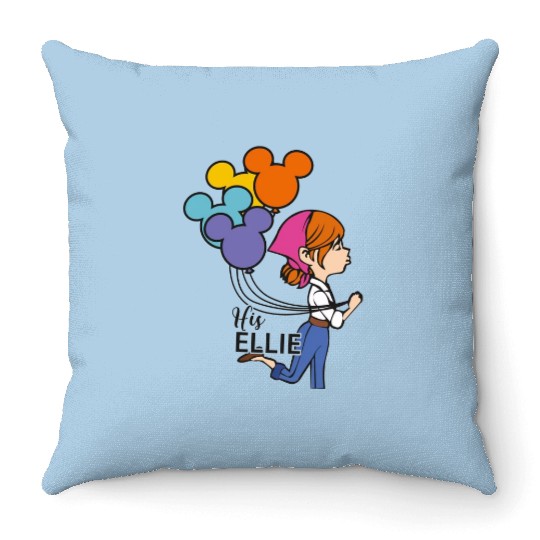 His Carl Her Ellie Throw Pillows, Carl And Ellie Throw Pillows, Up Couple Throw Pillows, Disney Couple Gift Throw Pillows, Disney Honeymoon Throw Pillows, His and Hers, Mr And Mrs