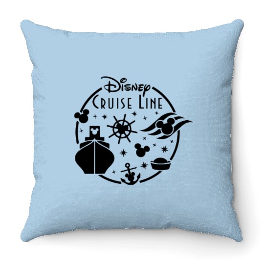 Disney Cruise Throw Pillows, Disney Cruise Family Throw Pillows