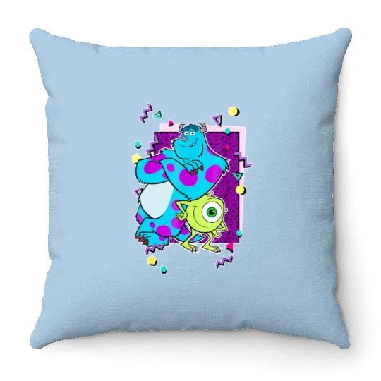 Monster Inc Throw Pillows, Disney Throw Pillows, 90s Disney Throw Pillows, Mike and Sully Throw Pillows, Monsters University Throw Pillows, Monsters Inc Family Throw Pillows