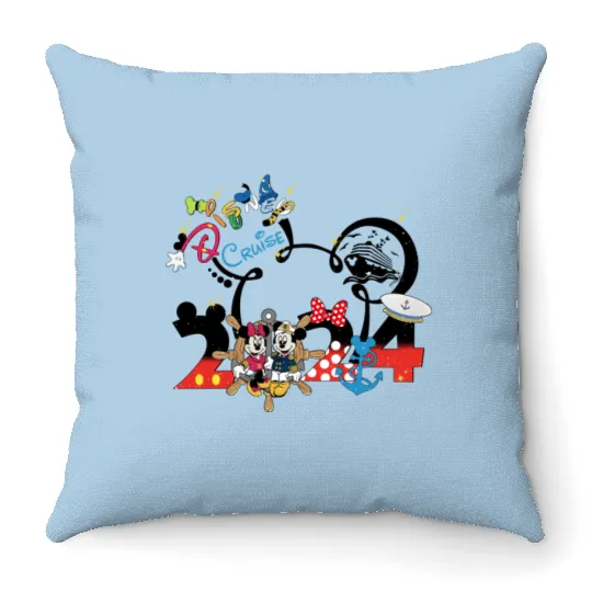 Disney Dream Cruise 2024 Throw Pillows, Disney Cruise Throw Pillows