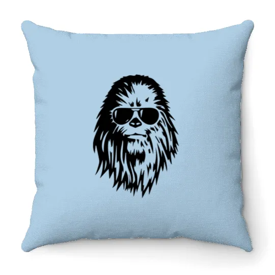 Chewbacca With Sunglasses Star Wars  Throw Pillows , Disney Throw Pillows