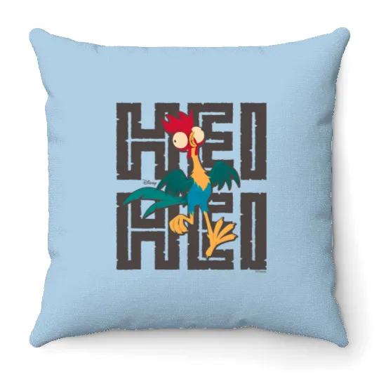 Disney Hei Hei Throw Pillows, Disney Rooster Throw Pillows, Funny Hei Hei Throw Pillows, Moana Hei Hei Throw Pillows, Disney Vacation Throw Pillows