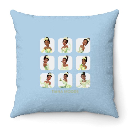 Disney Tiana Moods Face Box Up Disney Princess Throw Pillows