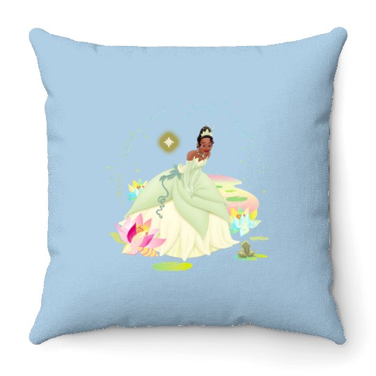 Disney The Princess and The Frog Tiana on a Bayou Throw Pillows