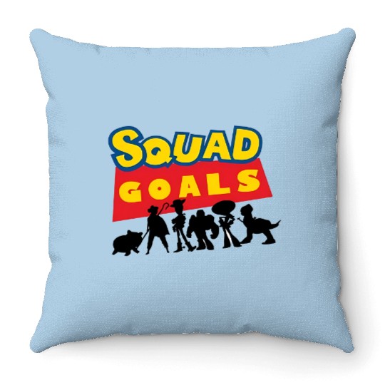 Squad Goals Toy Story Disney Throw Pillows, Matching Disney Throw Pillows, Disney vacation 2022 Toy Story Throw Pillows