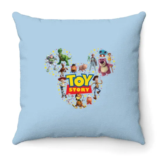 Toy Story Throw Pillows, Disney Group Throw Pillows, Mickey Ears Throw Pillows, Disney Family Throw Pillows